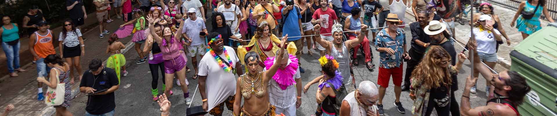 OS CROQUETTES DO DZI o bloco de carnaval criado para comemorar os 50 anos do lendário grupo Dzi Croquettes com muita alegria, música e animação.